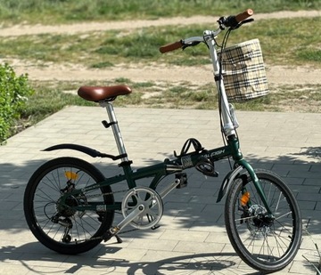 Складной велосипед 20 дюймов, 7 передач SHIMANO, дисковые тормоза, бренд RALEIGH UK.