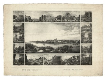 WARSZAWA PANORAMA 30x40cm 1754r. M6
