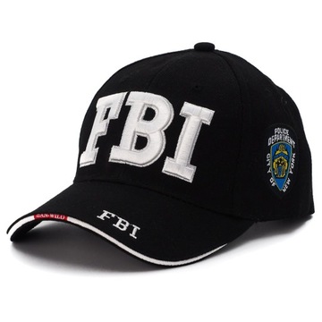 CZAPKA Z DASZKIEM DŻOKEJKA BEJSBOLÓWKA CZARNA MODNA FBI NA LATO