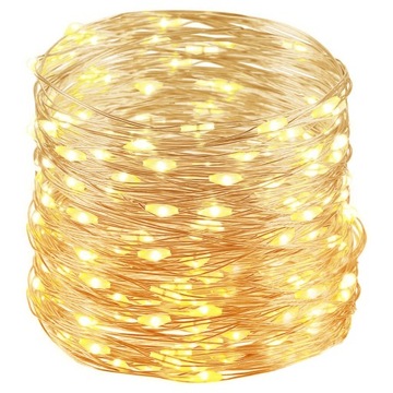 LAMPKI DRUCIKI 80 LED BATERIE BIAŁE CIEPŁE ŚWIATŁO
