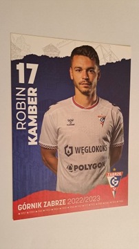 ROBIN KAMBER - GÓRNIK ZABRZE 2022/2023 KARTA AUTOGRAFOWA - ZDJĘCIE