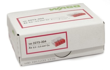 Złączka zaciskowa 2273-204 WAGO 4x2,5m 100 sztuk