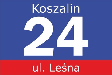 Tabliczka Adresowa Numer domu Niebieska B Druk UV
