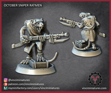 Shooter Ratmen #4 - Vinciminiatures - Druk 3D