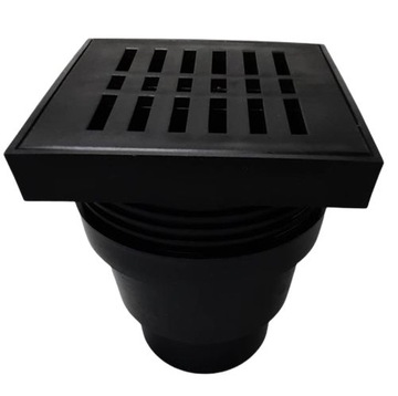 KRATKA ściekowa czarna PP fi 110 prosta 15x15