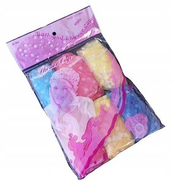 Шапочка для плавания из фольги с резинкой для волос 6 шт.