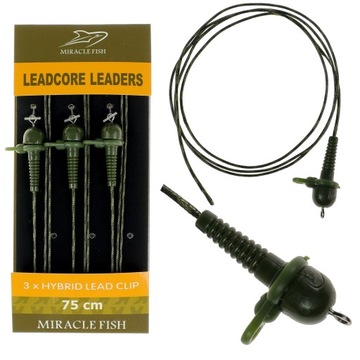 Zestaw helikopterowy LeadCore łącznik 3 szt 75 cm