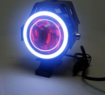 ГАЛОГЕННАЯ ДВУСТОРОННЯЯ ЛИНЗА ДЛЯ МОТОЦИКЛА С ЧЕТЫРЕХ КОЛЬЦАМИ АНГЕЛ