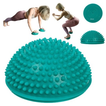 Сенсорный полусферический мяч с шипами для массажа, реабилитационные упражнения DrFit