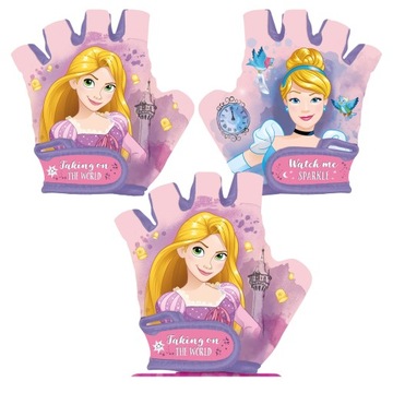 RĘKAWICZKI ROWEROWE OCHRONNE DZIECIĘCE DZIEWCZĘCE KSIĘŻNICZKI PRINCESS
