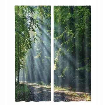 Zasłona okienna Cyfrowy wzór lasu 107 cm x 213 cm