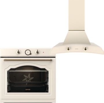 RETRO GORENJE CLASSICO piekarnik + okap BOS67372CLI + DK63MCLI