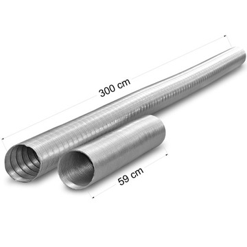 ALUFLEX RURA ALUMINIOWA SPIRO 80 mm KANAŁ ELASTYCZNY 3 metry