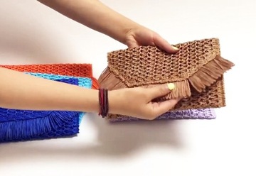 Женская плетеная соломенная сумка STRAW RAFIA MESSAGE BAG OLIVE boho