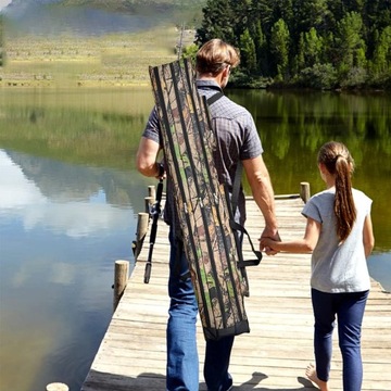 Сумка-чехол для рыбалки, 3 отделения, большая вместимость, 150 см, водонепроницаемая.