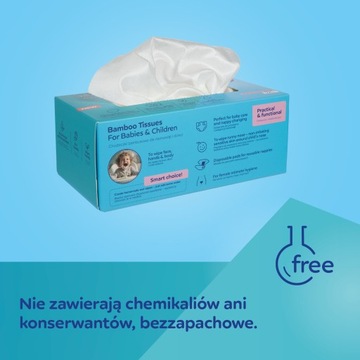 CANPOL BABIES СУХИЕ БАМБУКОВЫЕ САЛФЕТКИ ДЛЯ ДЕТЕЙ 100 шт.