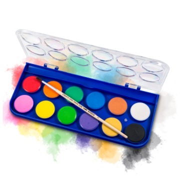 Краски акварельные школьные 12 цветов Kidea FA12KKA