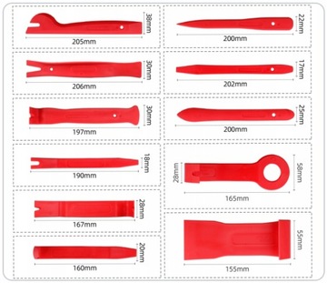 СЪЕМНИКИ КЛЮЧИ ВЕДРА ИНСТРУМЕНТЫ ДЛЯ ДЕМОНТАЖА СНЯТИЕ ОБИВКИ 12 ЭЛЕМЕНТОВ.
