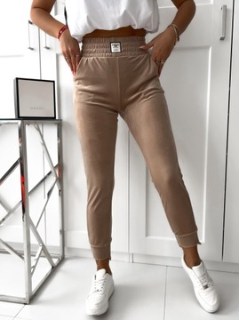 Велюровые спортивные штаны велюровые спортивные костюмы с широкой талией EH390 Хизер S/M