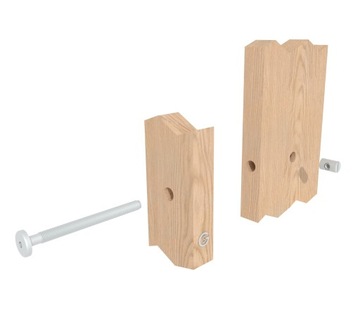 4 Т-образных соединителя для мебельного соединения M6/90