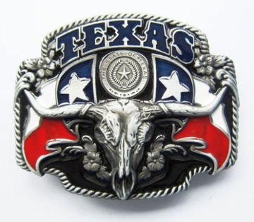 Texas longhorn western USA klamra do paska zapinka