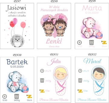 Sztućce dla dziecka zwierzątka chrzest Etui Nadruk