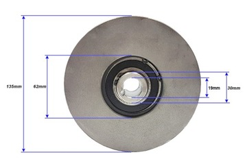 SPRZĘGŁO ODŚRODKOWE ZAGĘSZCZARKI 135x19mm 2 PASKI