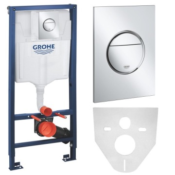 GROHE STELAŻ PODTYNKOWY WC PRZYCISK MAŁY NOVA COSMOPOLITAN S CHROM 4W1