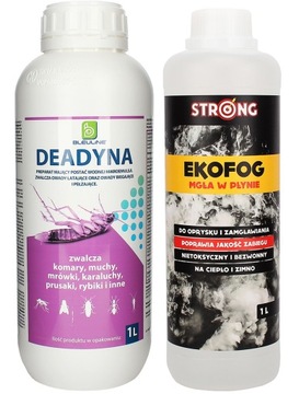DEADYNA ŚRODEK NA KOMARY, MUCHY + NOŚNIK EKOFOG 1L