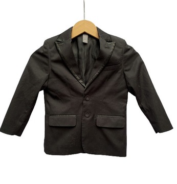Marynarka H&M Czarna Satynowe Wstawki 110 4 5