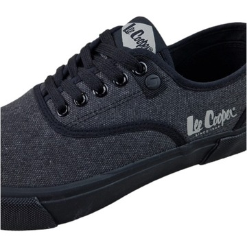 Trampki Męskie LEE Cooper Czarne Wygodne Stylowe Tenisówki buty 2150M 44