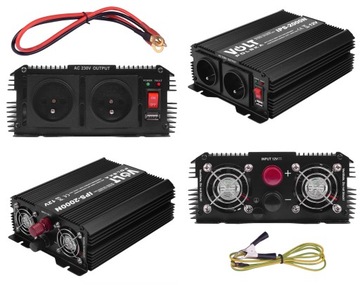 АВТОМОБИЛЬНЫЙ ИНВЕРТОР 12 В 230 В 1000 Вт/2000 Вт SINUS MODIF. КОМПЬЮТЕРНЫЙ ОБОГРЕВАТЕЛЬ