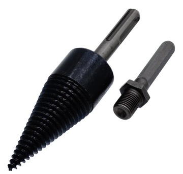 Шнек-колун для раскалывания древесины сверлом диаметром 42 мм.