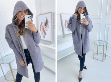 КЛАССИЧЕСКОЕ ТЕПЛОЕ ПАЛЬТО ИЗ АЛЬПАКИ НА МОЛНИИ ЦВЕТА