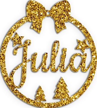 РОЖДЕСТВЕНСКИЕ ШАРИКИ С ИМЕНЕМ PLEXI ЗОЛОТЫЕ БЛЕСКИ НА ПОДАРОК ​​9см