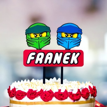 Топпер для торта «С ДНЕМ РОЖДЕНИЯ» в стиле LEGO. Украшение торта для ребенка ЭКО Каявис