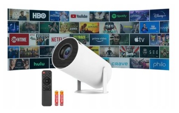 ПРОЕКТОР ANDROID TV WIFI FULL HD ПОРТАТИВНЫЙ УМНЫЙ ВРАЩАЮЩИЙСЯ ДИНАМИК
