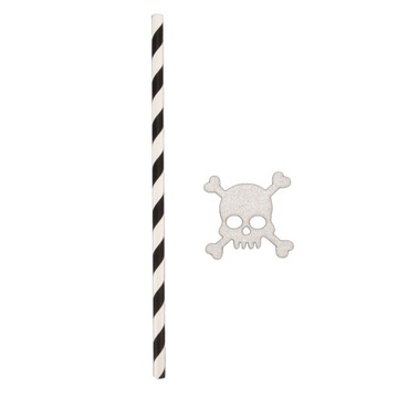 СОЛОМКА «ХЭЛЛОУИН ЧЕРЕП» 19,5см 50ШТ.