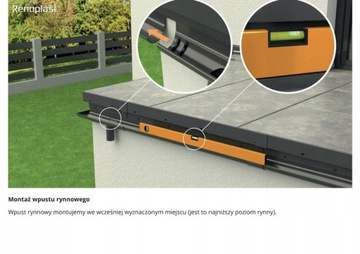 Rynna Renoplast R50 2mb GRAFITOWA
