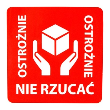 Etykiety naklejki OSTROŻNIE|NIE RZUCAĆ x1000 HIT