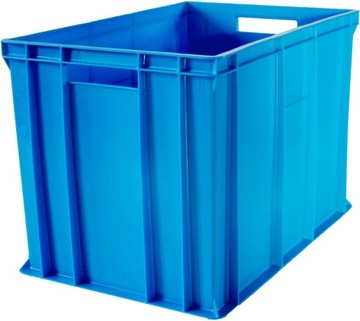POJEMNIK PLASTIKOWY 600x400x410 NIEBIESKI