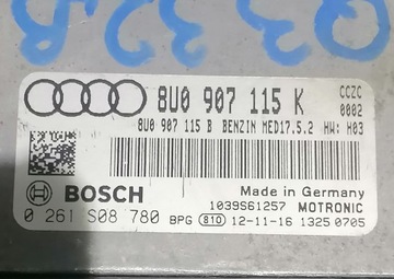 AUDI Q3 - JEDNOTKA ŘÍZENÍ MOTORU 8U0907115K 0261S08780