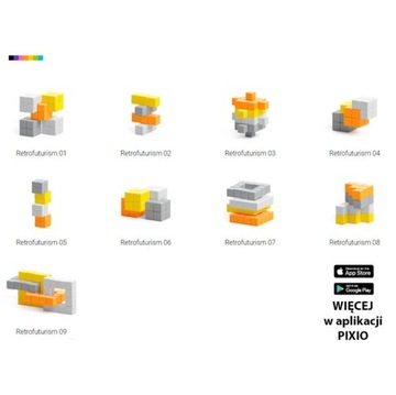 МАГНИТНЫЕ БЛОКИ PIXIO 60 АБСТРАКТНЫЙ РЕТРОФУТУРИЗМ