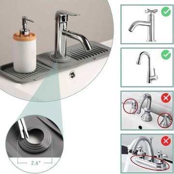 СИЛИКОНОВЫЙ КОВРИК ДЛЯ РАКОВИНЫ, СЛИВНИК ПОД ЛЕНТУ ДЛЯ КУХНИ И ВАННОЙ КОМНАТЫ