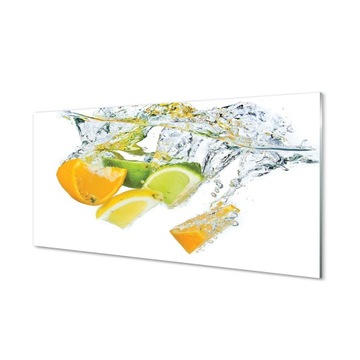 Nowoczesny panel szklany Woda cytrusy 100x50 cm