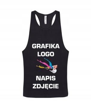 MĘSKA KOSZULKA TANK TOP 3 KOLORY Z TWOIM NAPISEM L