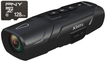 Kamera sport-owa Xblitz Everywhere dwa kierunki PRZÓD+TYŁ MOTOR ROWER+128GB