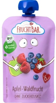 Fruchtbar Пюре яблуко, чорниця, полуниця, малина Біо 100 г