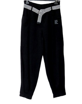 SPODNIE dresówka LEGGINSY włoskie LUŹNE ONE SIZE + PASEK czarne