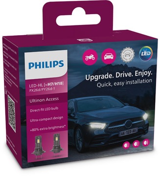 PHILIPS ŻARÓWKA H7/H18 LED 2SZT. ULTINON ACCESS 6000K 11972U2500CX NEW GEN